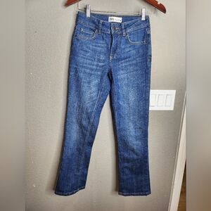 Zara Women's Blue Cropped Jeans